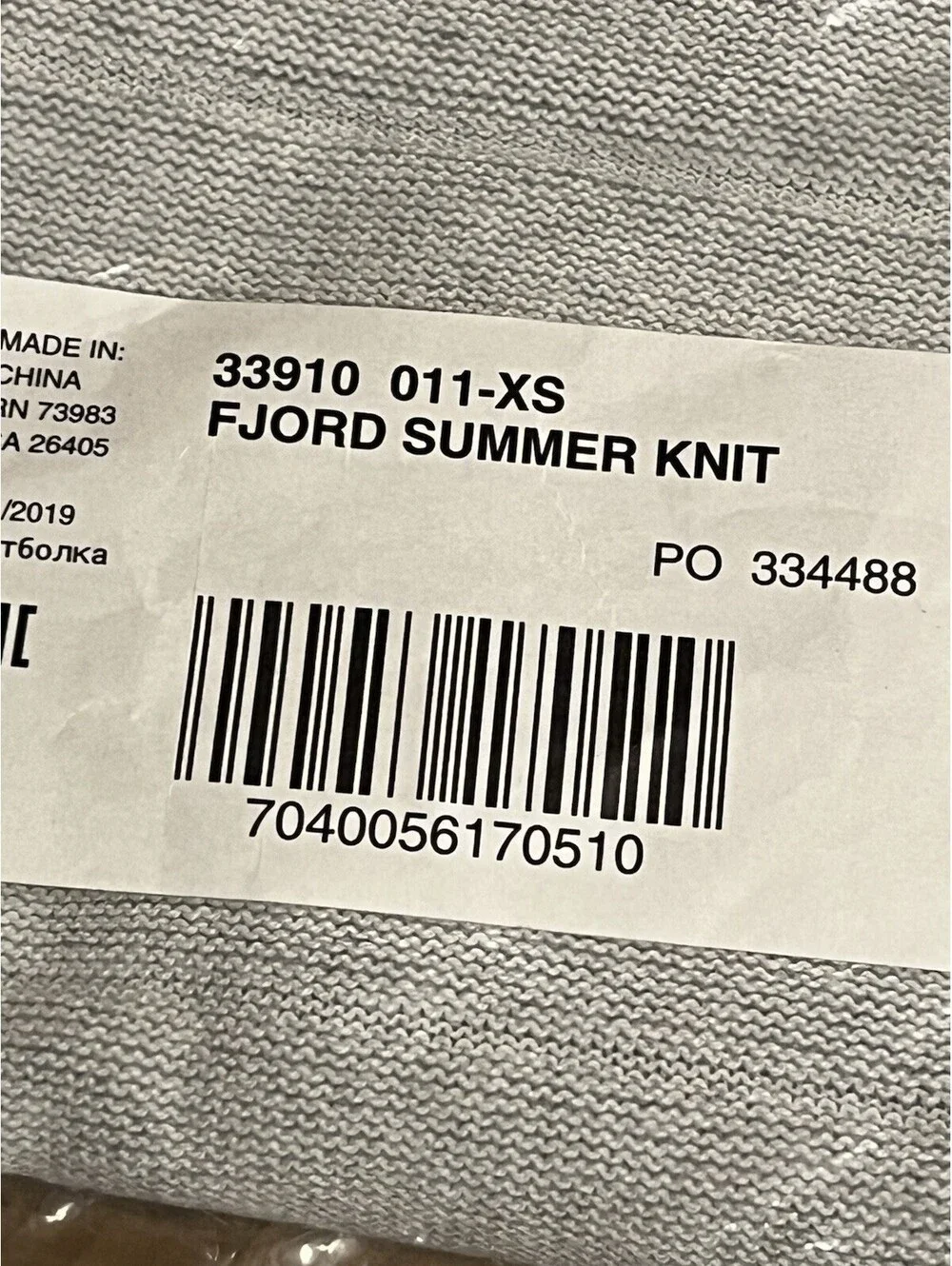 Helly Hansen Men’s Fjord Summer Knit Long Sleeve Cotton Shirt Size XS Off White